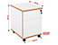 Rollcontainer Zo | 3 Schubladen | HxBxT 585 x 405 x 500 mm | Weiß mit Eichenkante | Novigami